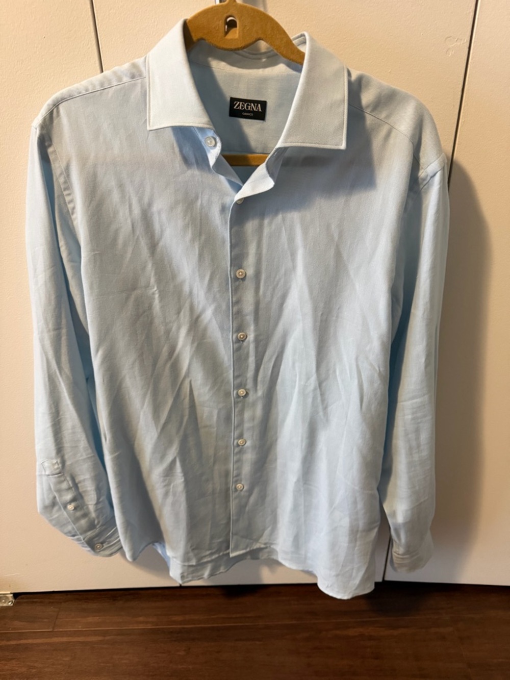 Ermenegildo Zegna Men's Light Blue Dress Shirt